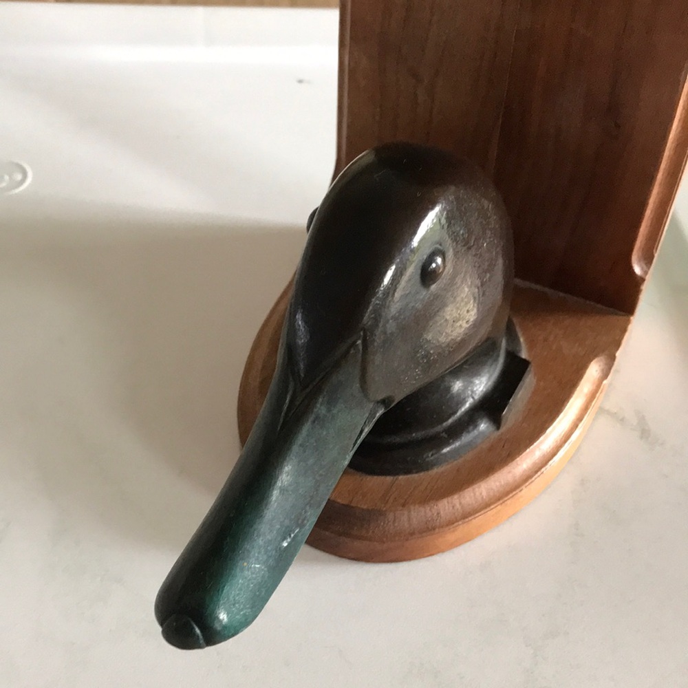 Bronze Duck Head Book End